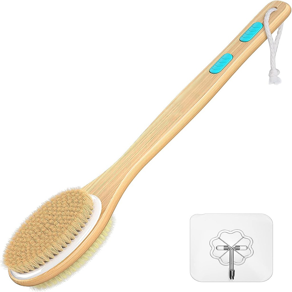 Exfoliating Scrub Mens - Скруббер для спины для душа, длинная