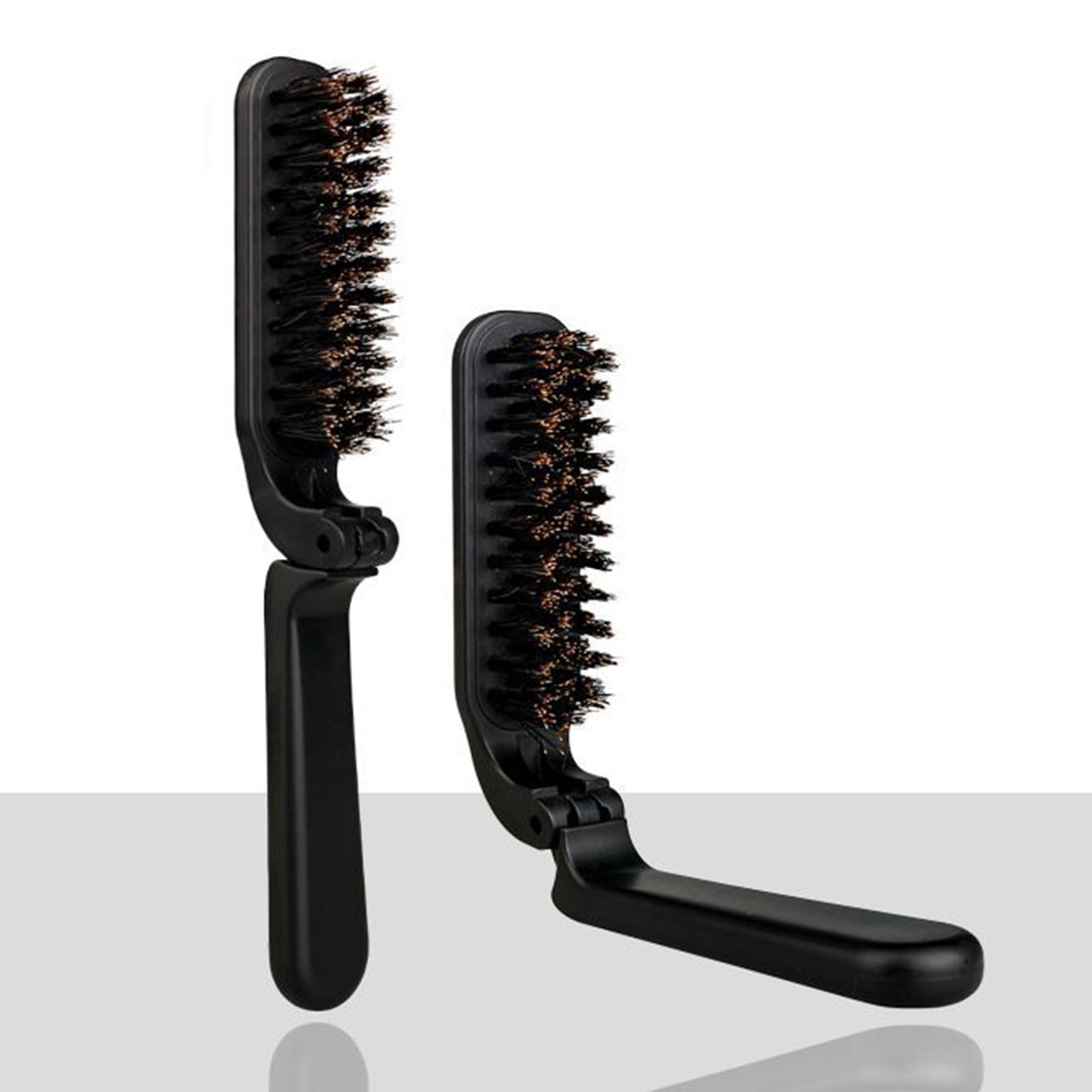 Men'S Grooming Barbershop - Черная стильная складная щетка для бороды,