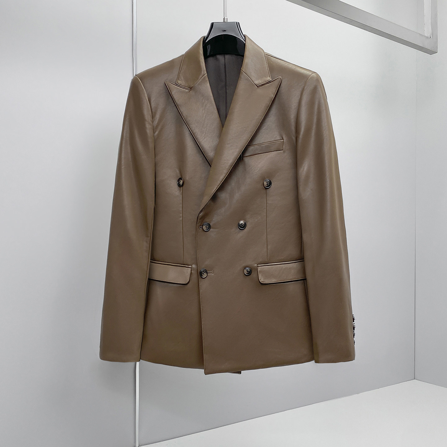 Mens Grooming Brand - Мужской кожаный пиджак Brand Spring Autumn
