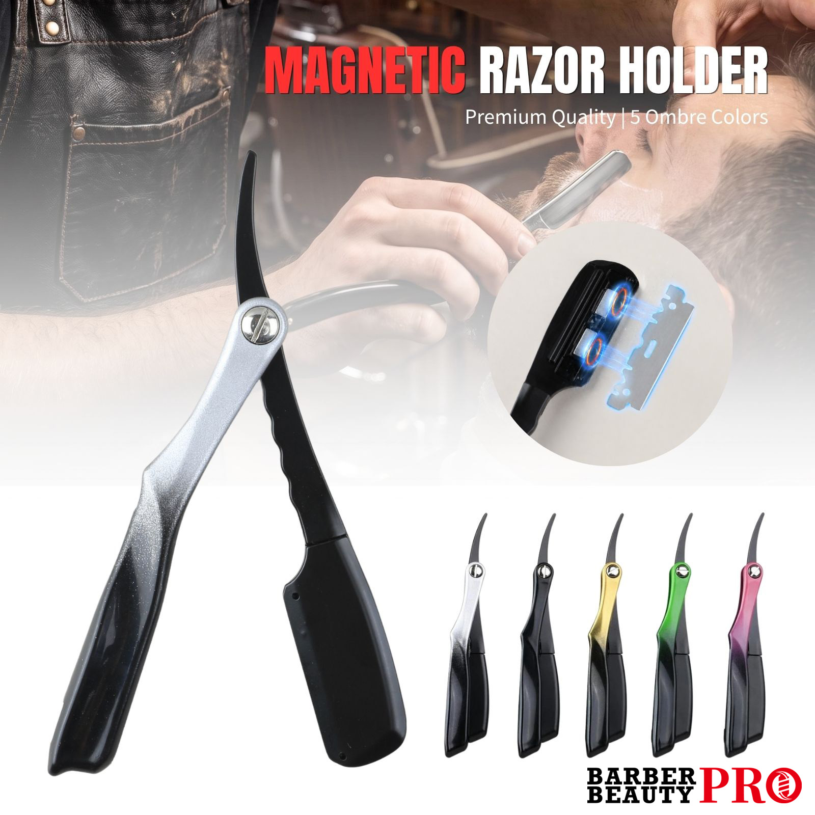 Men'S Grooming Barbershop - Магнитный складной держатель для бритвы с
