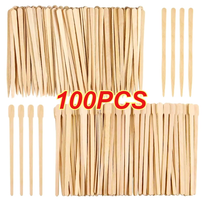 Hair Wax Stick - 100 шт. одноразовых деревянных шпателей для