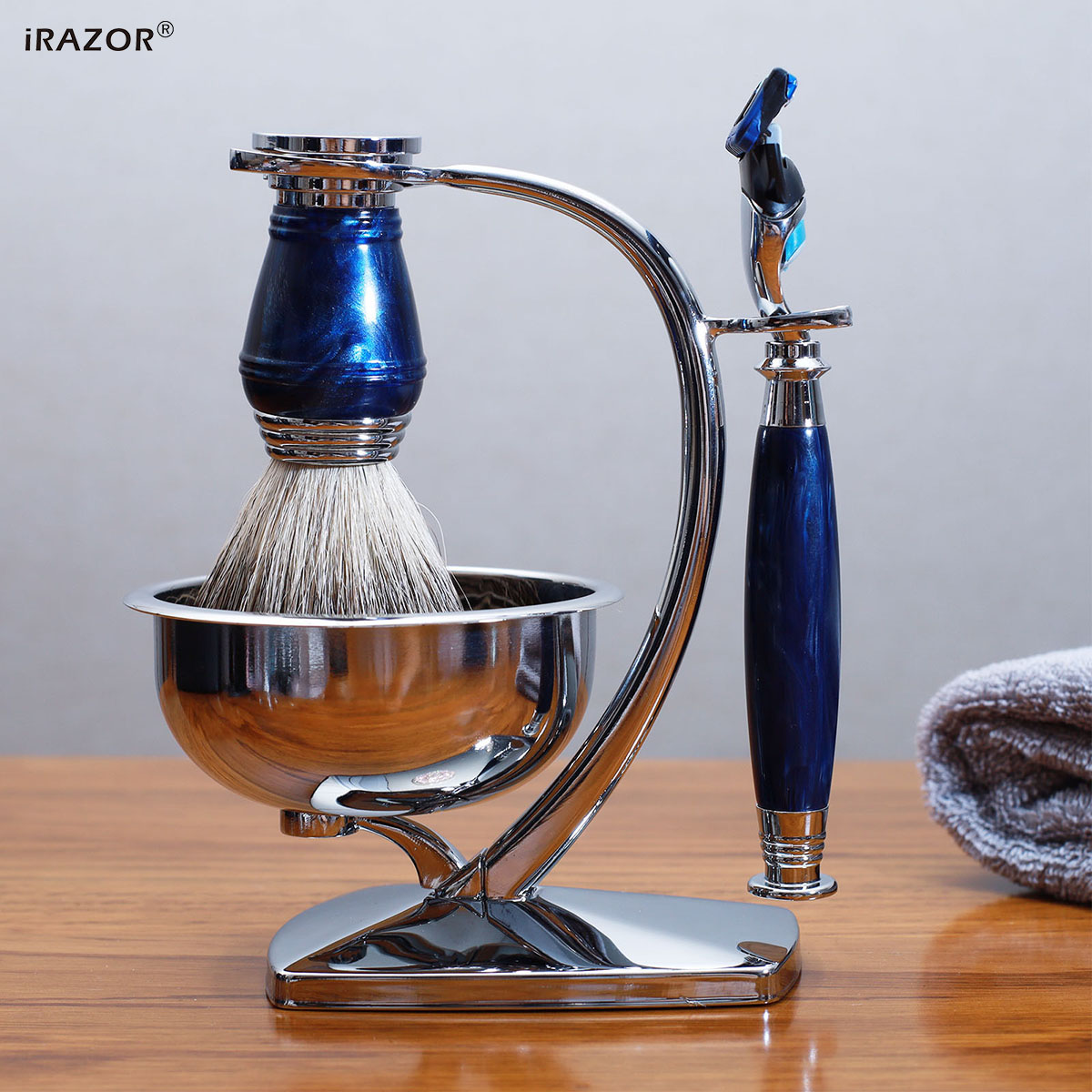 iRAZOR Royal Blue Luxury Мужск – обзор и цена Men'S Grooming Gift Set