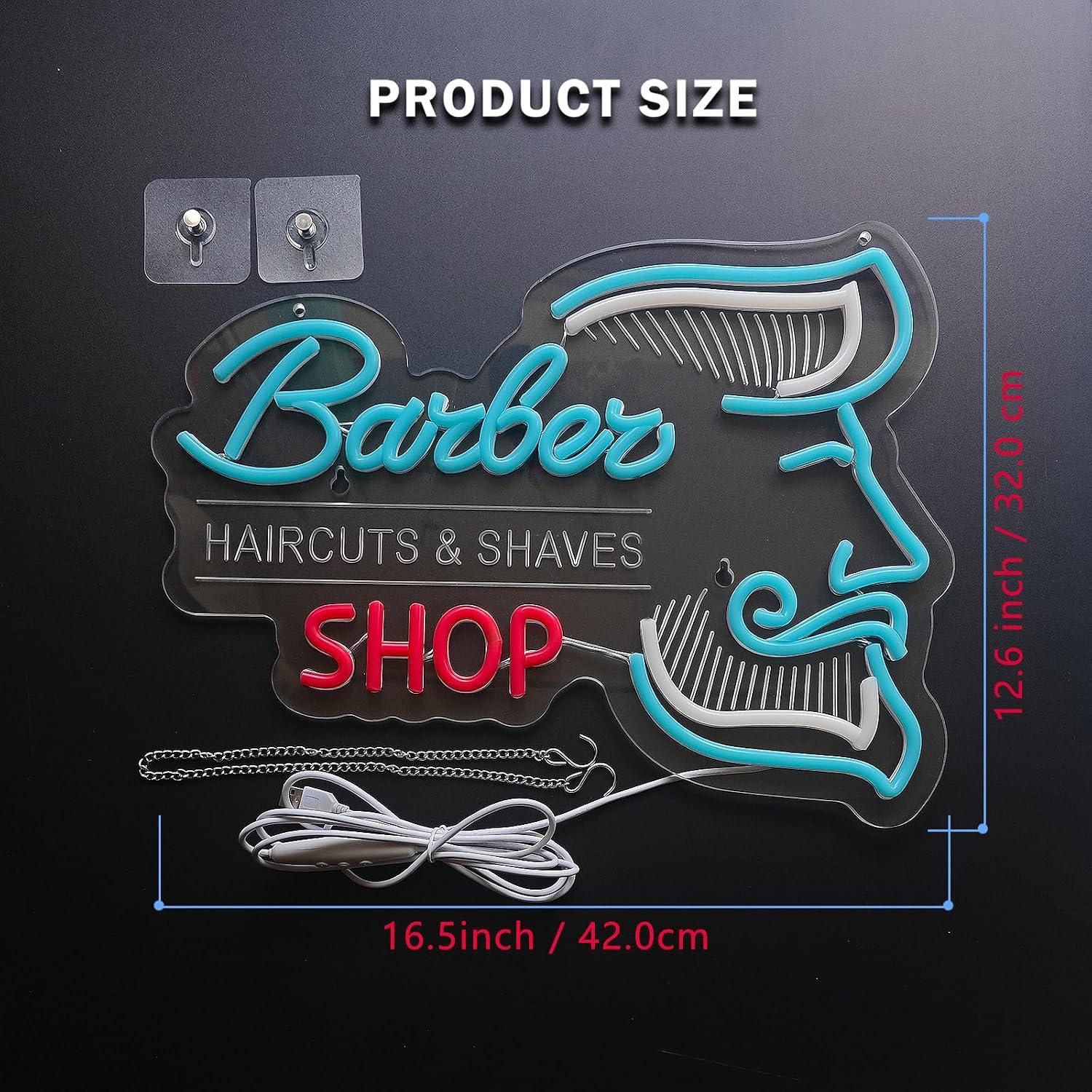 Неоновая вывеска для барбершоп – обзор и цена Men'S Grooming Barbershop